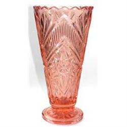 Pink Pressed EAPG Glass Vase #1849946