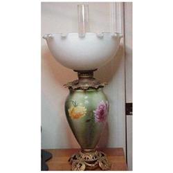 P &amp; G # 13 Hand Painted kerosene table lamp#1850028