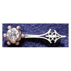 14K Victorian paste &quot;comet&quot;  brooch /#1850038