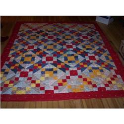 Hand Quilted and Tied Vintage Quilt #1850141