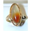 18k YG CARNELIAN Cabochon Ring Estate #1850438