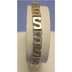 Vintage 14K  YG "S" Bracelet with Diamonds #1863742