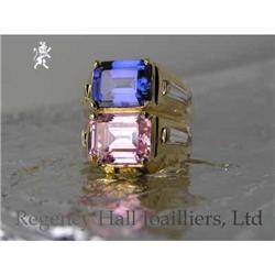 RHJ Ring w/ Synthetic Sapphire & Pink CZ #1863763