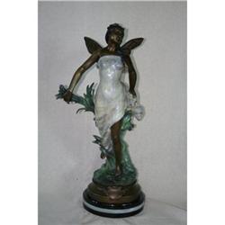 Art Nouveau Lady with Wings Tall Bronze  #1863943