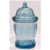 Image 1 : Ice Blue Depression Glass Cookie Jar #1864129