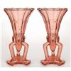 Image 1 : Pink Pair of Art Deco Rocket Vases (2) #1864139