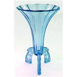 Ice Blue Art Deco Rocket Vase #1864140