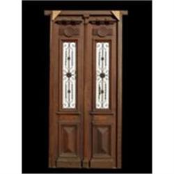 Double door with wrought iron, mint #1864442