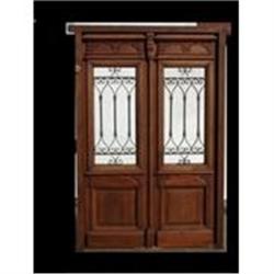 Double door with wrought iron, mint #1864451