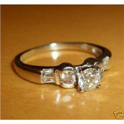 14K White Gold Diamond Engagement Ring #1864528