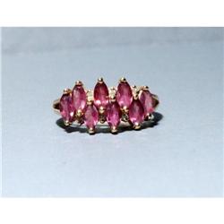 14K Gold  Pink Tourmaline & Diamond Ring #1864550