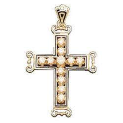 3 carat G VS1 real diamond cross pendant #1864650