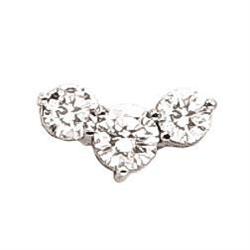 3.5 carat G VS1 3 stone DIAMOND PENDANT #1864657