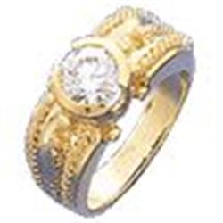1 carat G VS1 diamond solitaire ring gold #1864658