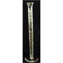 Antique Etched Glass Bud Vase                  #1864787