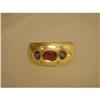 Image 1 : Ring  Vintage  18ct.  Saphire  Ruby  Diamond  #1910865