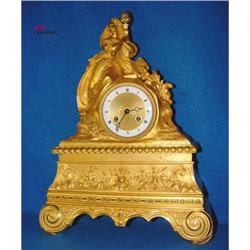 Exceptional Unique Bronze Gilted Mantel Clock #1911191