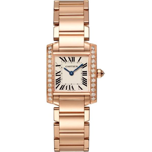 Cartier RG Tank Francaise Small With Diamond Bezel  Model# WJTA0022