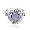 Image 1 : 1.64CT NATURAL STAR SAPPHIRE 18K WHITE GOLD RING