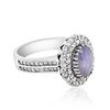 Image 2 : 1.64CT NATURAL STAR SAPPHIRE 18K WHITE GOLD RING
