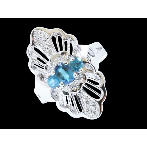 0.93CT NATURAL ALEXANDRITE 14K W/G RING