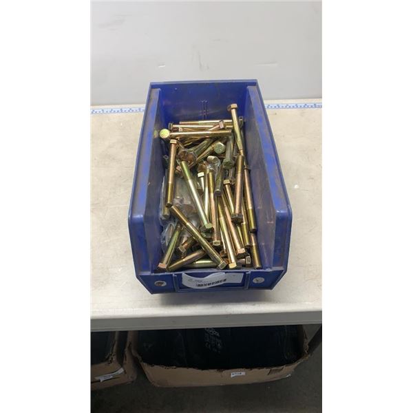 BIN OF 5 INCH BOLTS