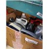 Image 3 : BOX OF LIGHTS WITH JUGS AUTO FLUIDS, ANTIFREEZE, SOME OIL