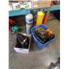 Image 1 : LOT OF SCUBA GEAR, SNORKELS, FINS, TANKS, WEIGHTS, WATER SHOES