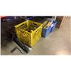 Image 1 : Tote of Tie down straps, new pipe clamp sets, pruning saws and  Diagonal plyers