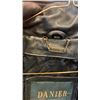 Image 3 : BLACK DANIER LEATHER JACKET - SIZE MEDIUM