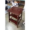 Image 4 : FOLDING 2 STEP LADDER AND WOOD 2 STEP STOOL