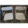 Image 1 : 2 WHITE FOLDING METAL CHAIRS