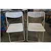 Image 2 : 2 WHITE FOLDING METAL CHAIRS