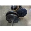 Image 11 : CAP STRENGTH WEIGHT BENCH WITH BENCH BAR, FREE LIFT BAR AND WEIGHTS - 180 LBS OF WEIGHTS