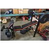 Image 12 : CAP STRENGTH WEIGHT BENCH WITH BENCH BAR, FREE LIFT BAR AND WEIGHTS - 180 LBS OF WEIGHTS
