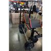 Image 1 : CAP STRENGTH WEIGHT BENCH WITH BENCH BAR, FREE LIFT BAR AND WEIGHTS - 180 LBS OF WEIGHTS