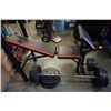 Image 3 : CAP STRENGTH WEIGHT BENCH WITH BENCH BAR, FREE LIFT BAR AND WEIGHTS - 180 LBS OF WEIGHTS