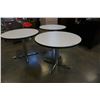 Image 2 : 3 ROUND RESTAURANT TABLES - 3 FOOT ACROSS