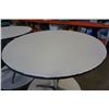Image 2 : 6 ROUND RESTAURANT TABLES - PAINTED WHITE