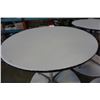 Image 3 : 6 ROUND RESTAURANT TABLES - PAINTED WHITE