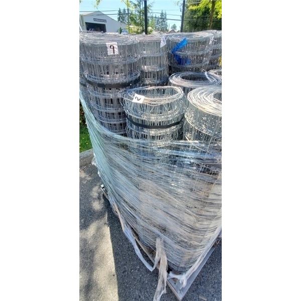 3 OFFCUT ROLLS OF MESH FENCING 54  WIDE 16 GA GALVANIZED 2  X 2  APPROXIMATELY 100 FT