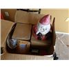 Image 2 : 3 BOXES OF CANDLE HOLDERS, SANTA COOKIE JARS, ANGEL FIGURES AND LAPTOP BAGS