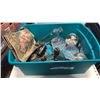 Image 1 : Tote of antique and vintage items including train lighter and cigarette box