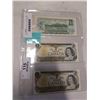 Image 2 : 3 MINT CANADIAN 1973 $1 BILLS - 2 IN SEQUENCE 613,614