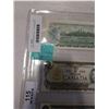 Image 3 : 3 MINT CANADIAN 1973 $1 BILLS - 2 IN SEQUENCE 613,614