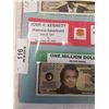 Image 3 : 5  1 MILLION DOLLAR BILLS - ELVIS, JOHNNY CASH, JOHN WAYNE, JOHN F. KENNEDY