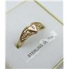 Image 3 : STERLING SILVER 10KT YELLOW AND ROSE GOLD VINTAGE STYLE HEART RING W/ APPRAISAL $855