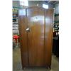 Image 1 : ANTIQUE WALNUT WARDROBE WITH KEY - 37 INCHES WIDE X 17 DEEP X 73 TALL