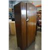 Image 2 : ANTIQUE WALNUT WARDROBE WITH KEY - 37 INCHES WIDE X 17 DEEP X 73 TALL