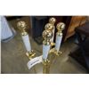 Image 2 : BRASS FIREPLACE COMPANION SET